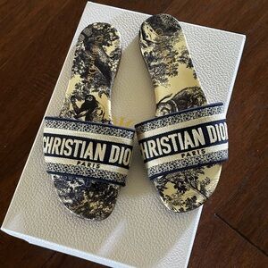 Dior Cream and Black Sandals